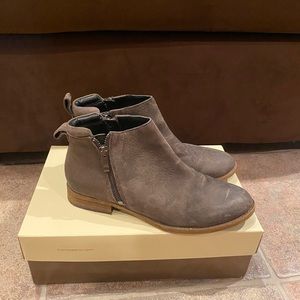 Franco Sarto distressed brown booties